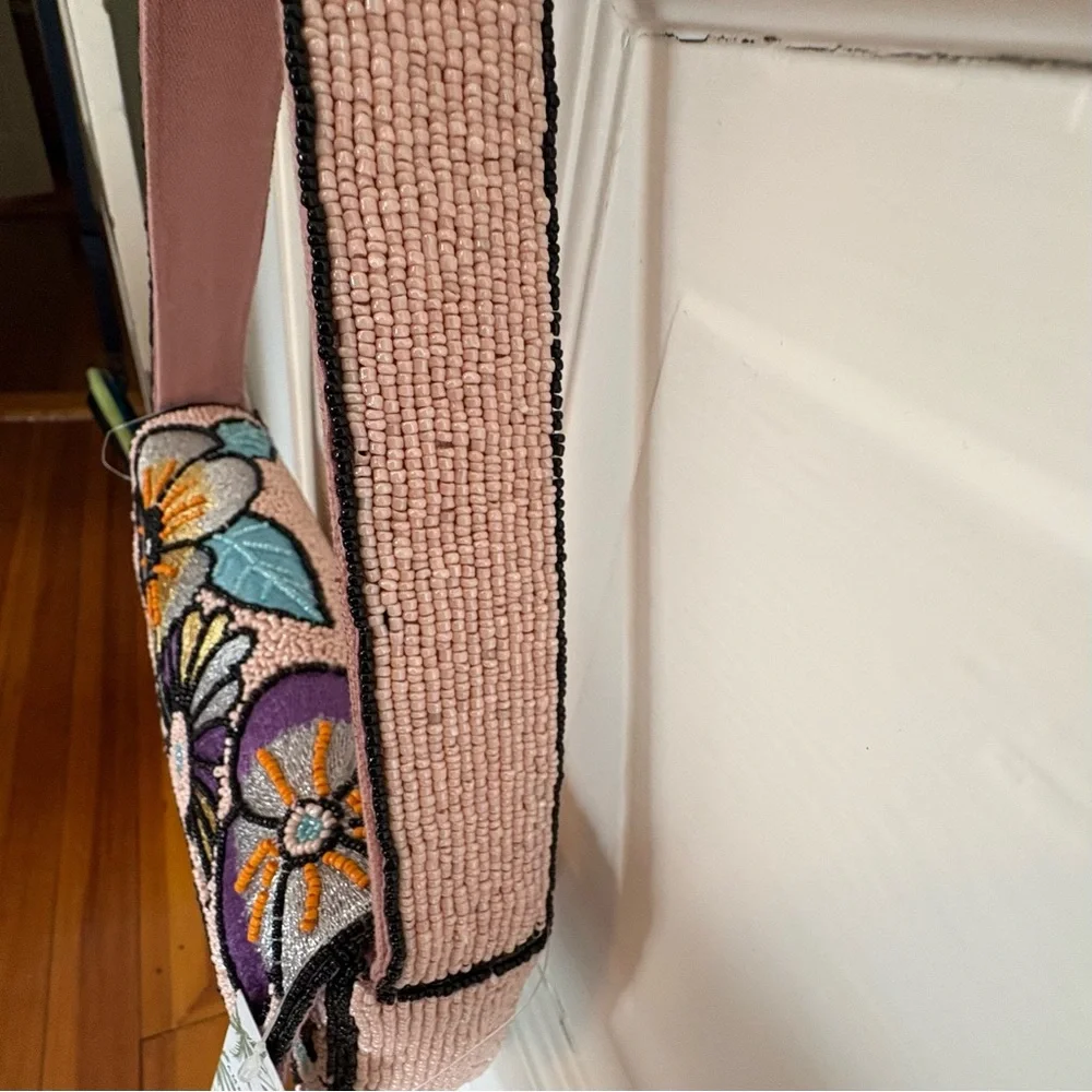 Floral Beaded Shoulder Bag NWT America And Beyond Sparkly Springy Intricate - Picture 7 of 16